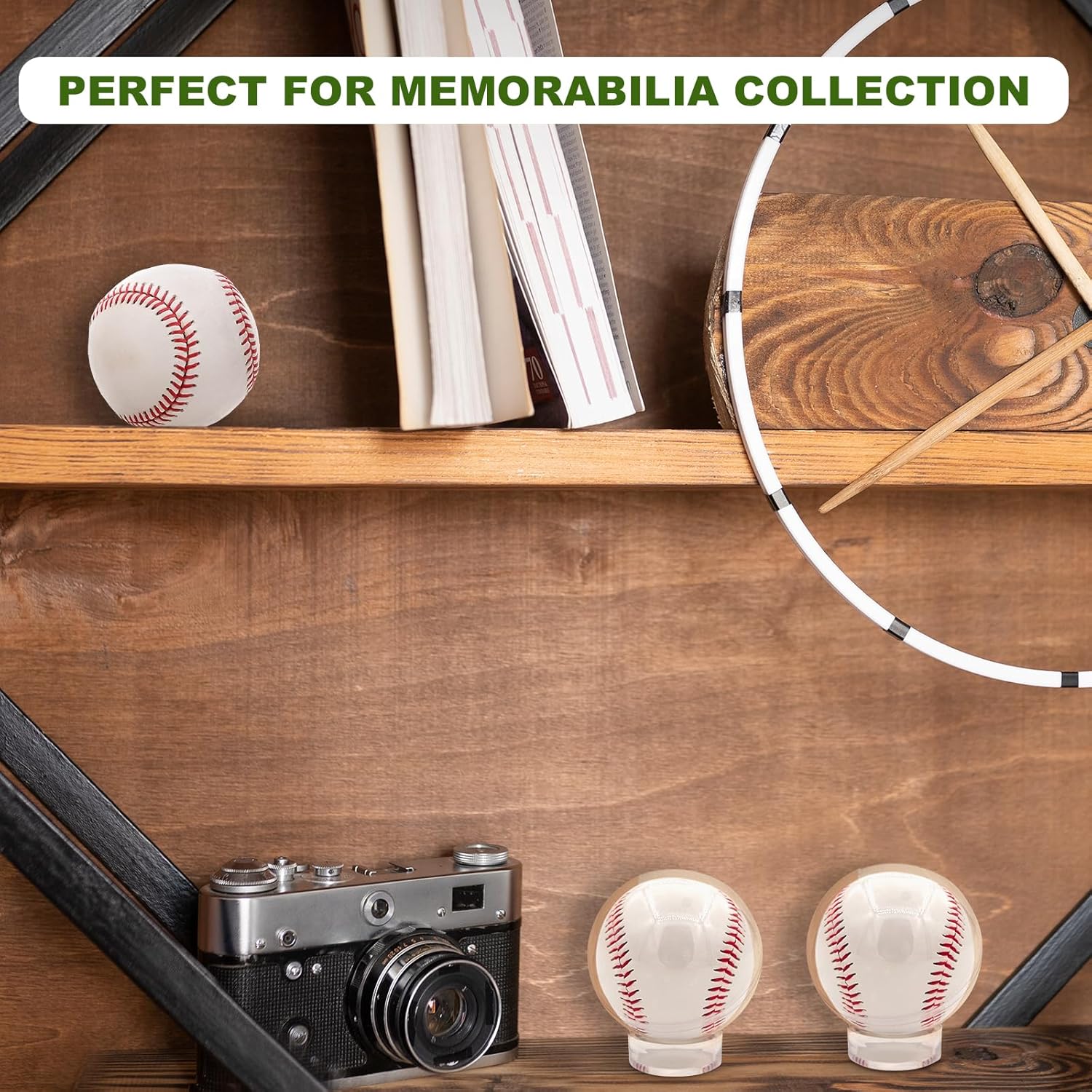 Estuche de exhibición de béisbol, 10 unidades, soporte de béisbol de acrílico, transparente, caja de almacenamiento de recuerdos para autógrafos,