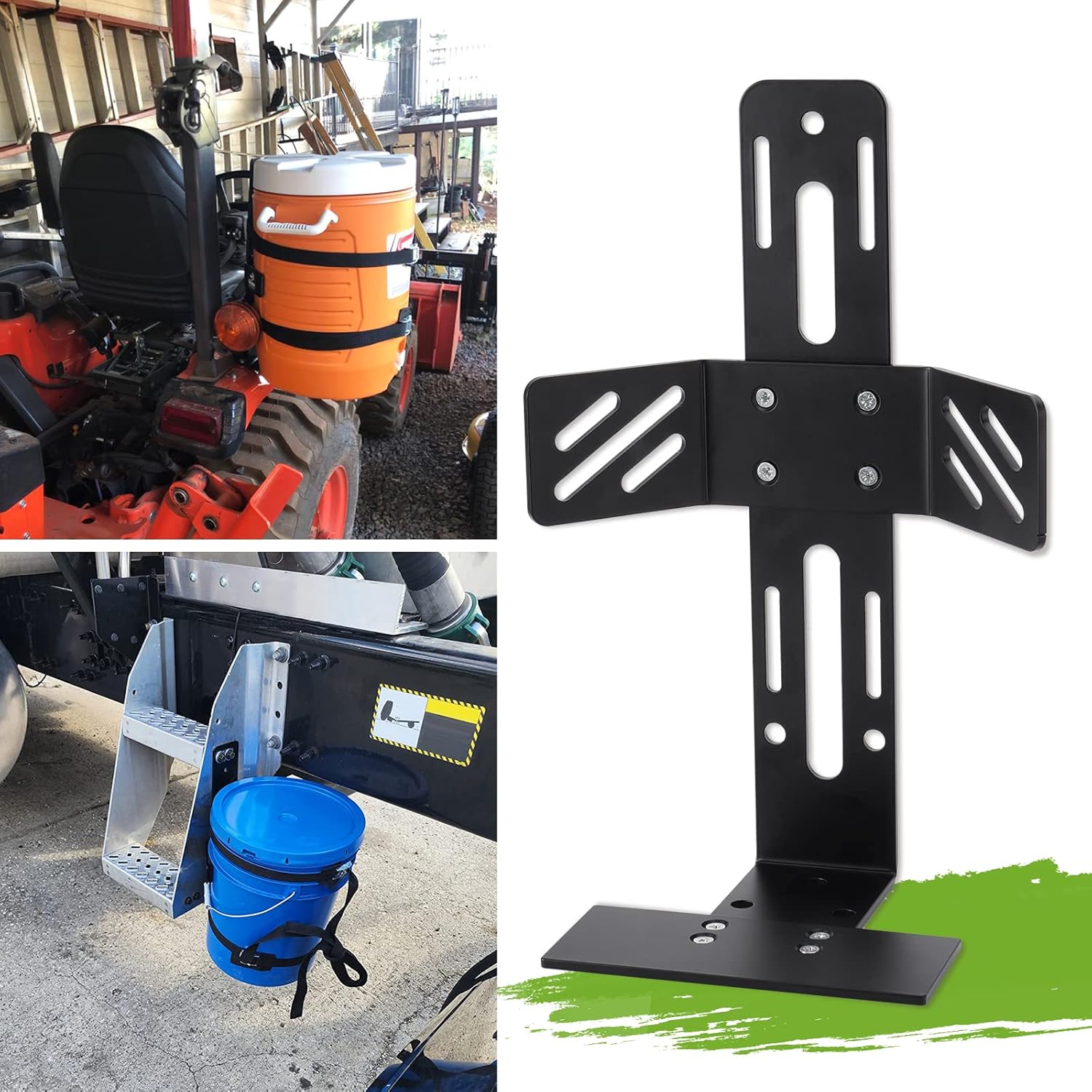 Estante de montaje para enfriador de agua, soporte de cubo para enfriador de agua de 5 galones para RV, camión, carrito, UTV, cortacésped, remolque
