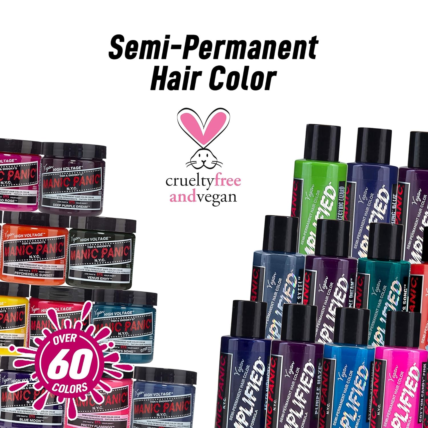 MANIC PANIC Enchanted Forest – Tinte para el cabello semipermanente, amplificado, verde azulado profundo, con matices azules para cabello oscuro y