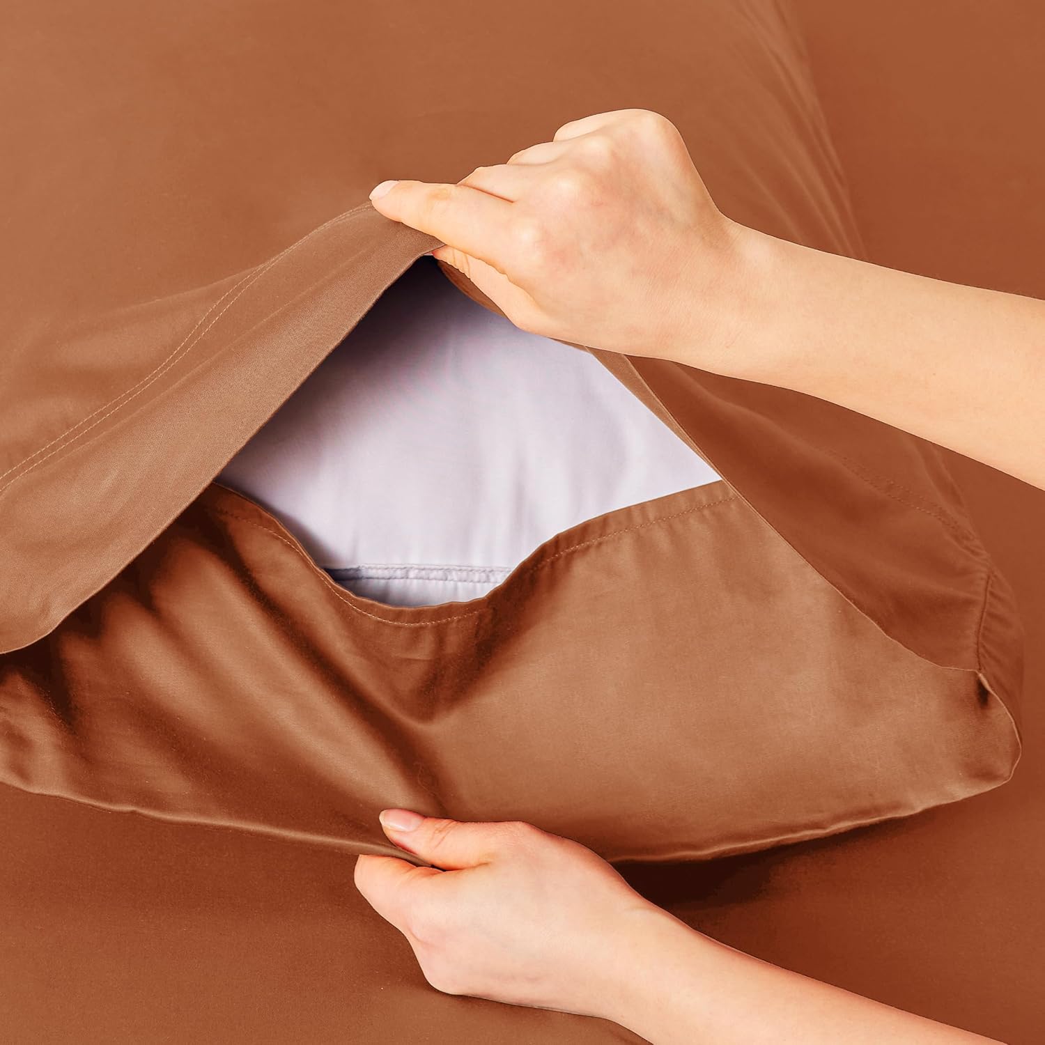 Bedsure Juego de sábanas de tamaño King, sábanas refrescantes King, rayón derivado de bambú, bolsillo profundo de hasta 16 pulgadas, sábanas