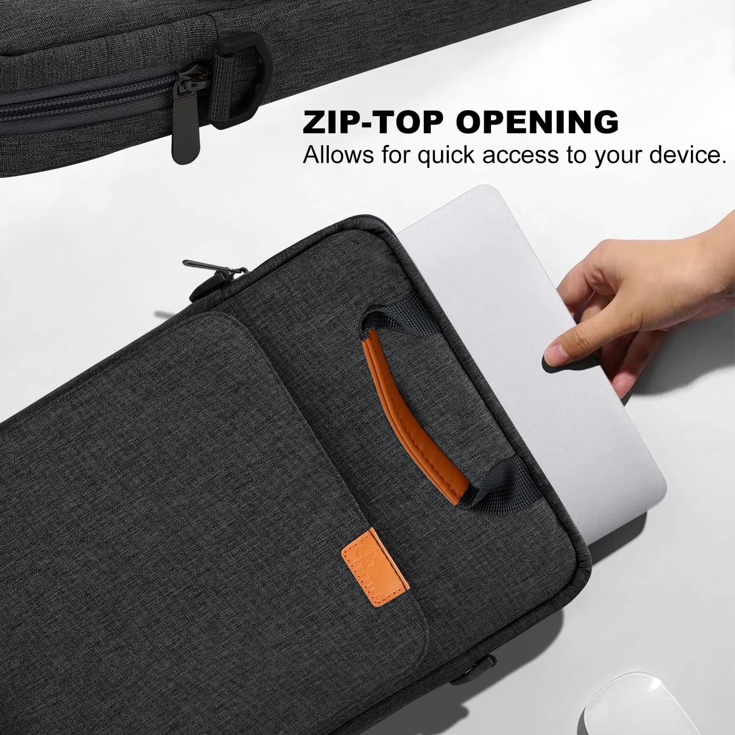 Funda para laptop de 13 pulgadas con correa para el hombro y asa, funda de transporte para Apple Macbook iPad 13.3, Chromebook
