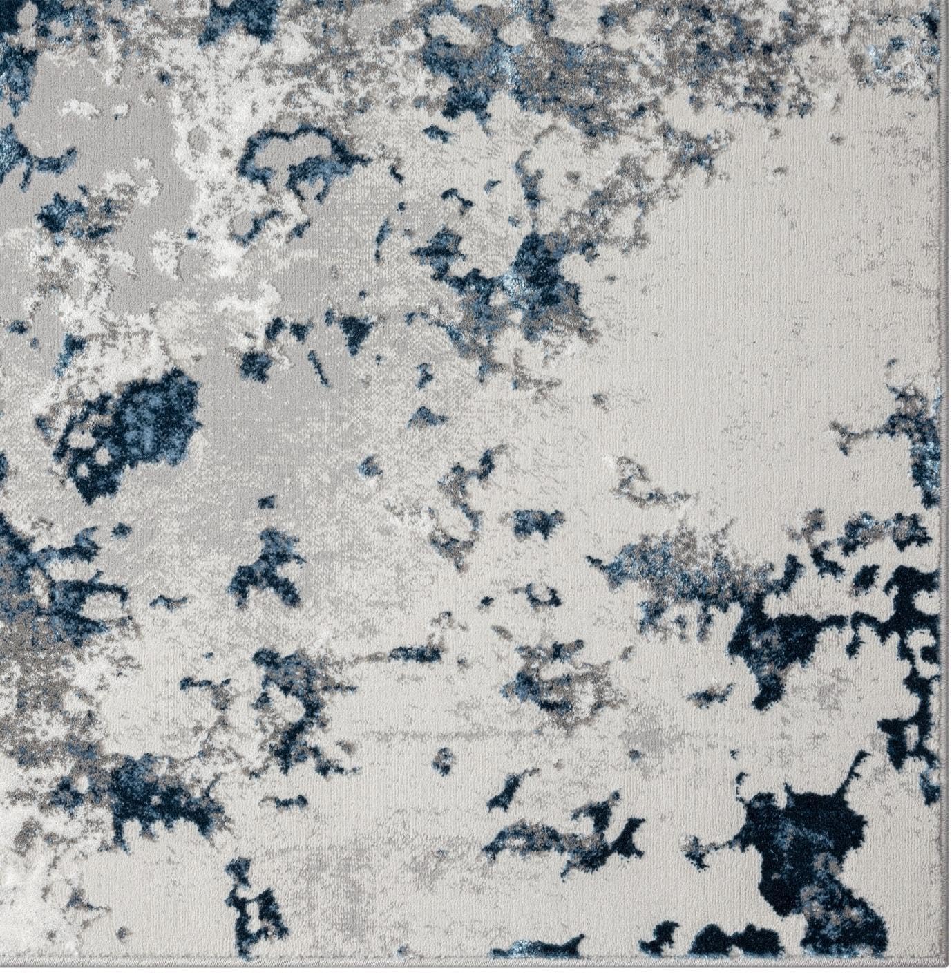 LUXE WEAVERS Chelsea Collection 7337 – Alfombra abstracta moderna de 5 x 7 pulgadas, color azul