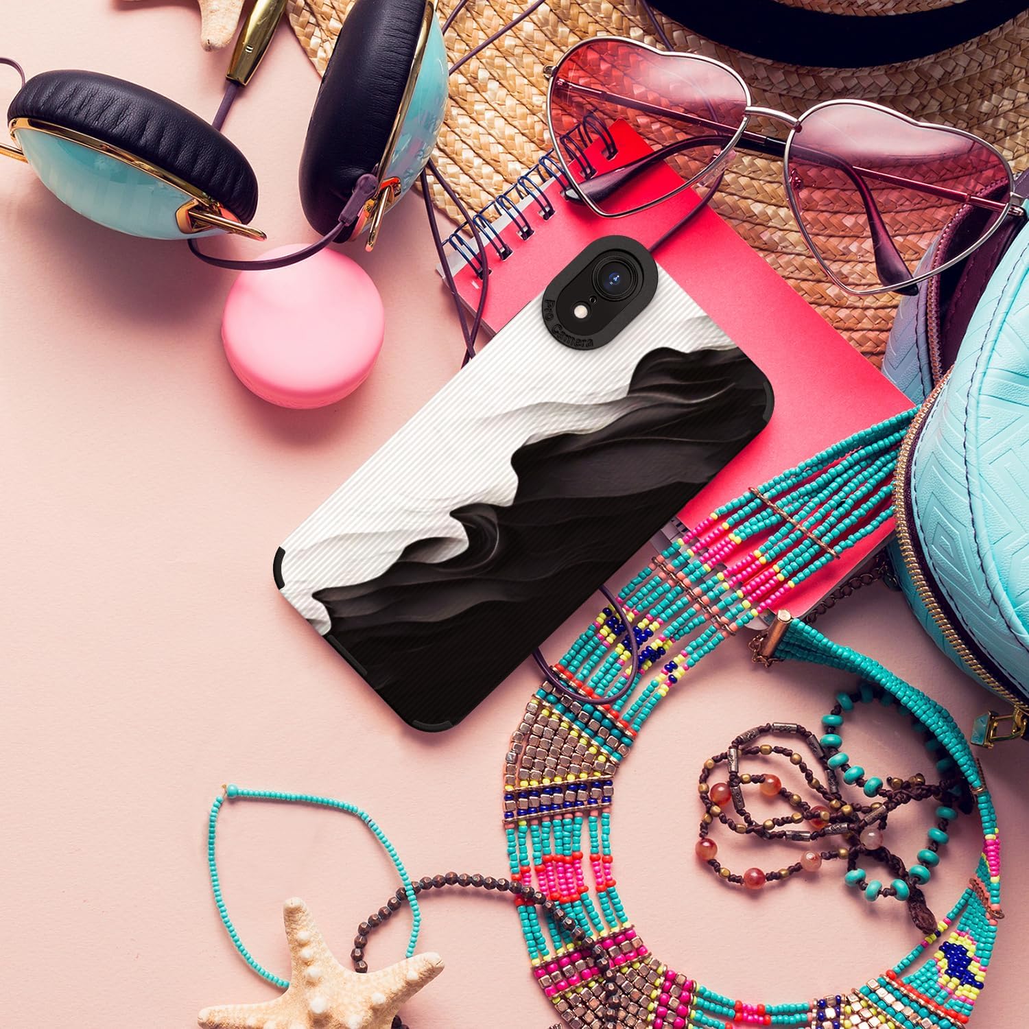 Funda de silicona compatible con iPhone XR para mujeres y niñas, TPU suave antigolpes, diseño aerodinámico de silicona, color negro
