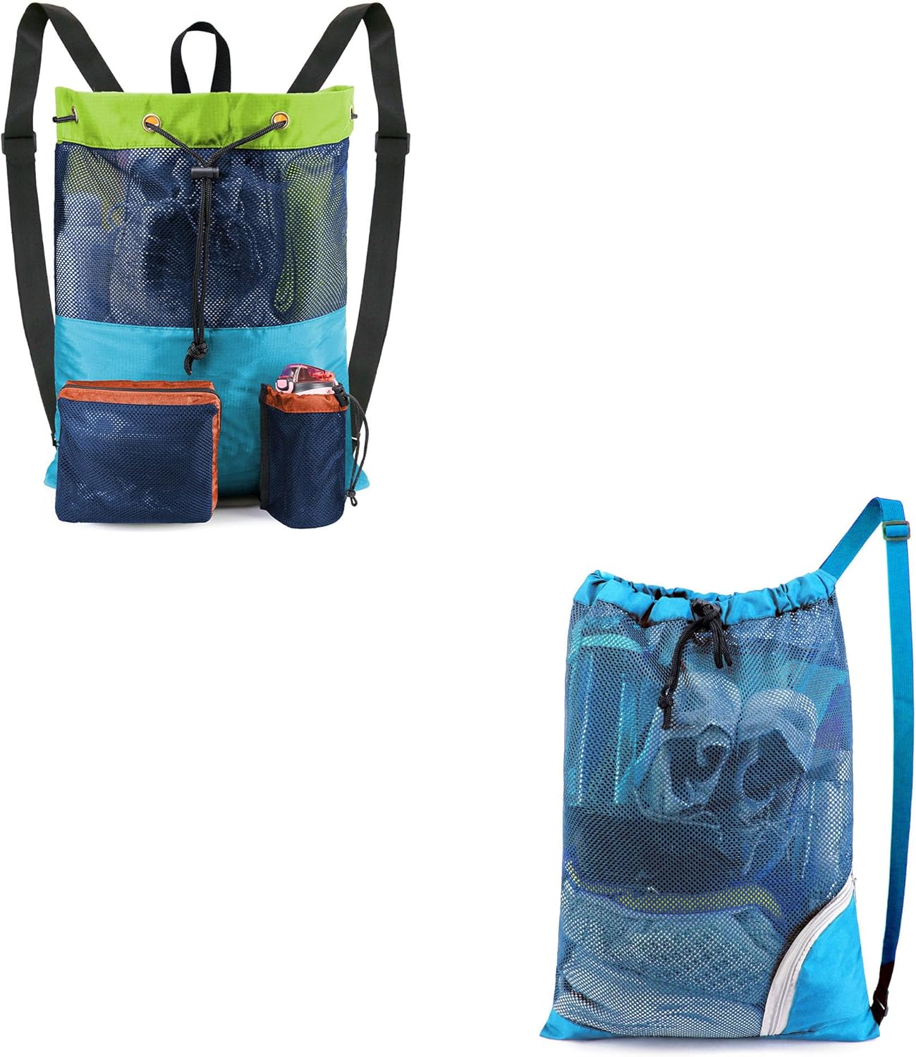 BeeGreen Bolsas de gimnasio para hombres y mujeres, mochila de malla con cordón para natación, deportes y natación, bolsa deportiva con cordón,