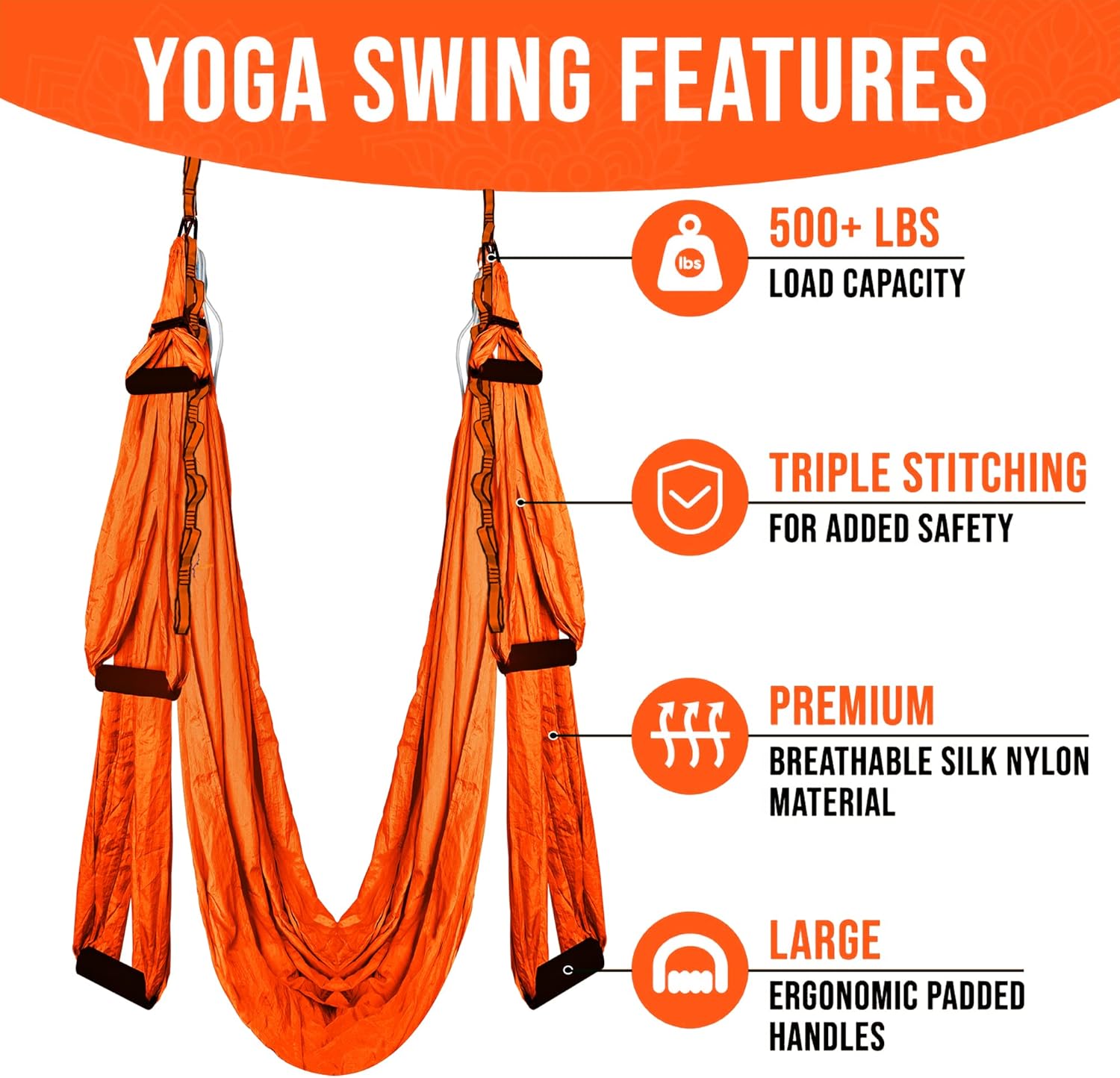 YOGA SWING PRO Kit de columpio de yoga antigravedad para hamaca aérea de alta calidad, juego de cabestrillo volador Acrobat para terapia de