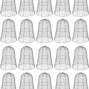 Paquete de 20 Cloches de alambre de pollo para jardín, 12.99 pulgadas de profundidad x 15.75 pulgadas de alto, protectores y cubiertas de plantas, Paquete de 20 Cloches de alambre de pollo para jardín, 12.99 pulgadas de profundidad x 15.75 pulgadas de alto, protectores y cubiertas de plantas,