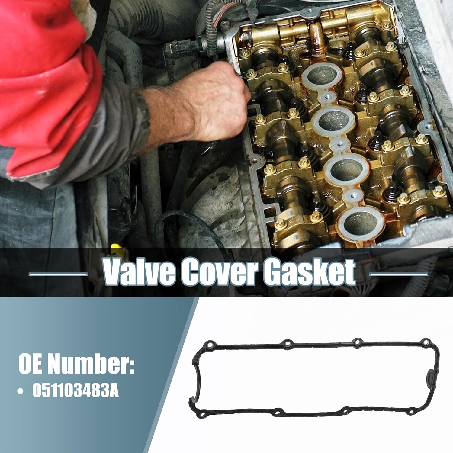 X AUTOHAUX Juntas de tapa de válvula de motor para Volkswagen Beetle 1998-2001 para BMW Cabrio (Motor ABA) 1994-2002