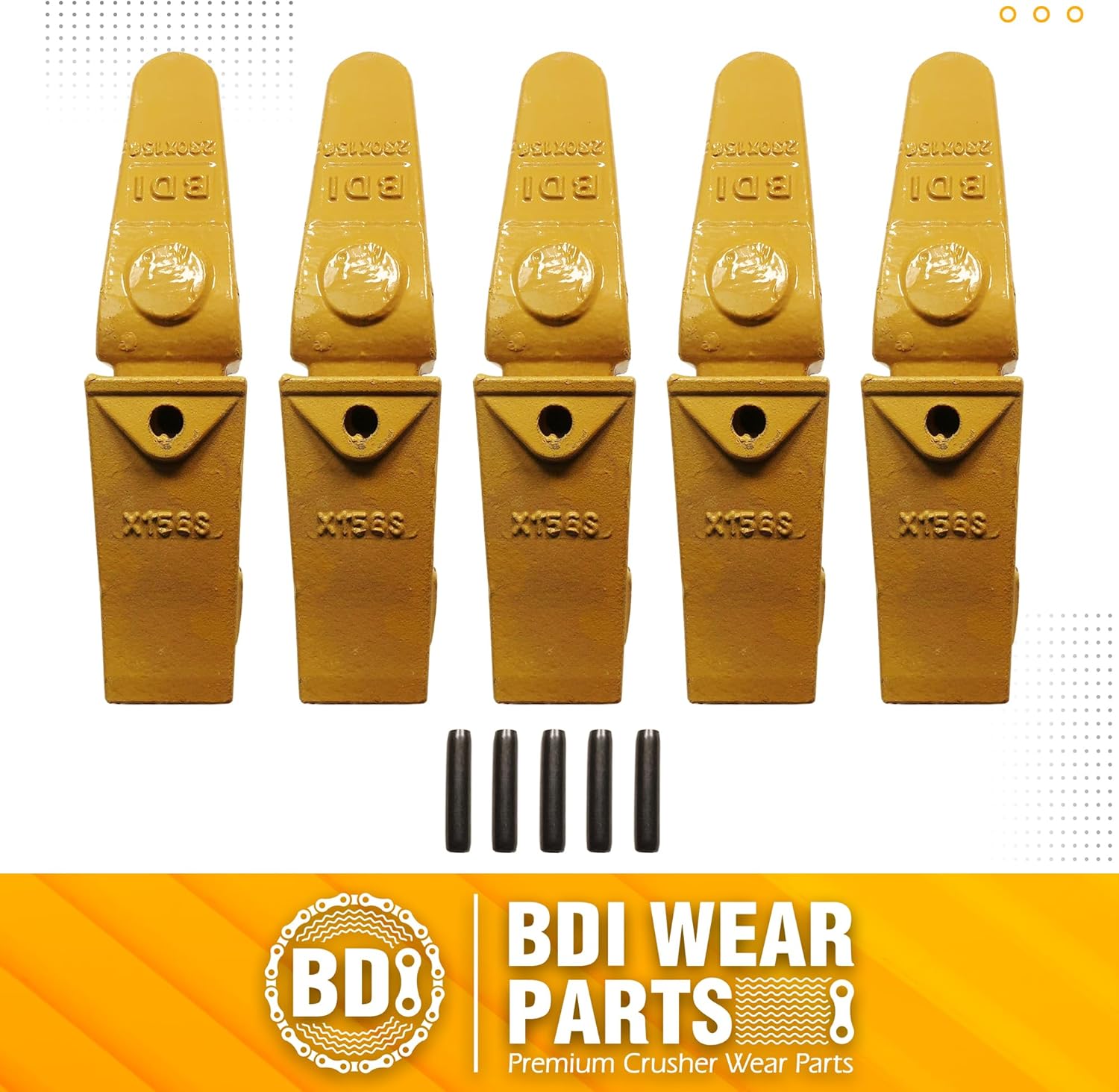 BDI Wear Parts Montaje 230 x 156 retroexcavadora, dientes de cucharón X156S, P156 Flex Pin Bobcat Skid Steer estilo oruga para mini excavadora –