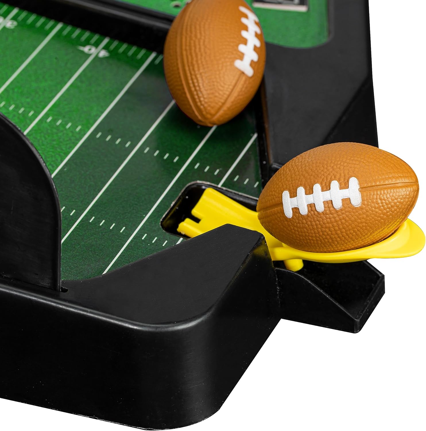 Franklin Sports Mini juego de mesa de portería de campo de fútbol, mini juego de fútbol volador para niños y adultos, divertido juego de mesa de