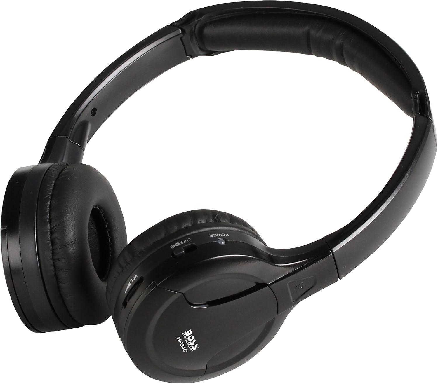 BOSS Audio Systems HP34C Auriculares inalámbricos plegables de doble canal, tapas de color intercambiables, multicolor