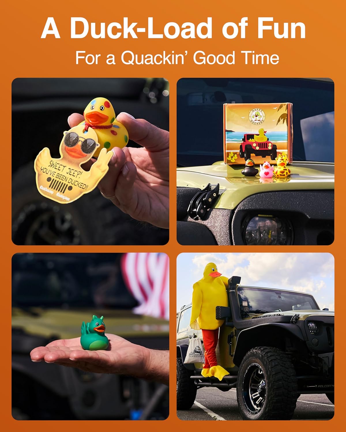 Jeep Ducks for Ducking  Patos surtidos para Jeeps  25 piezas de 2 pulgadas de patos de goma Jeep Ducking  Más la aplicación móvil oficial Duck Duck