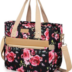 Bolsa de almuerzo para mujer, pequeña lonchera aislada, bolsa de mano de apertura amplia con correa de hombro extraíble para picnic, trabajo, Bolsa de almuerzo para mujer, pequeña lonchera aislada, bolsa de mano de apertura amplia con correa de hombro extraíble para picnic, trabajo,
