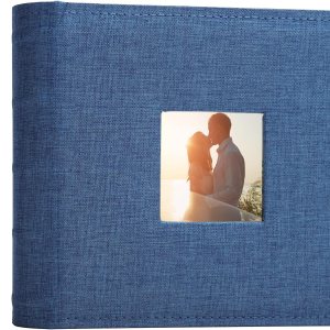 Vienrose Álbum de fotos de 4 x 6 pulgadas, 200 fotos, cubierta de marco de lino con áreas de notas, libro de fotos de gran capacidad, libro de fotos Vienrose Álbum de fotos de 4 x 6 pulgadas, 200 fotos, cubierta de marco de lino con áreas de notas, libro de fotos de gran capacidad, libro de fotos