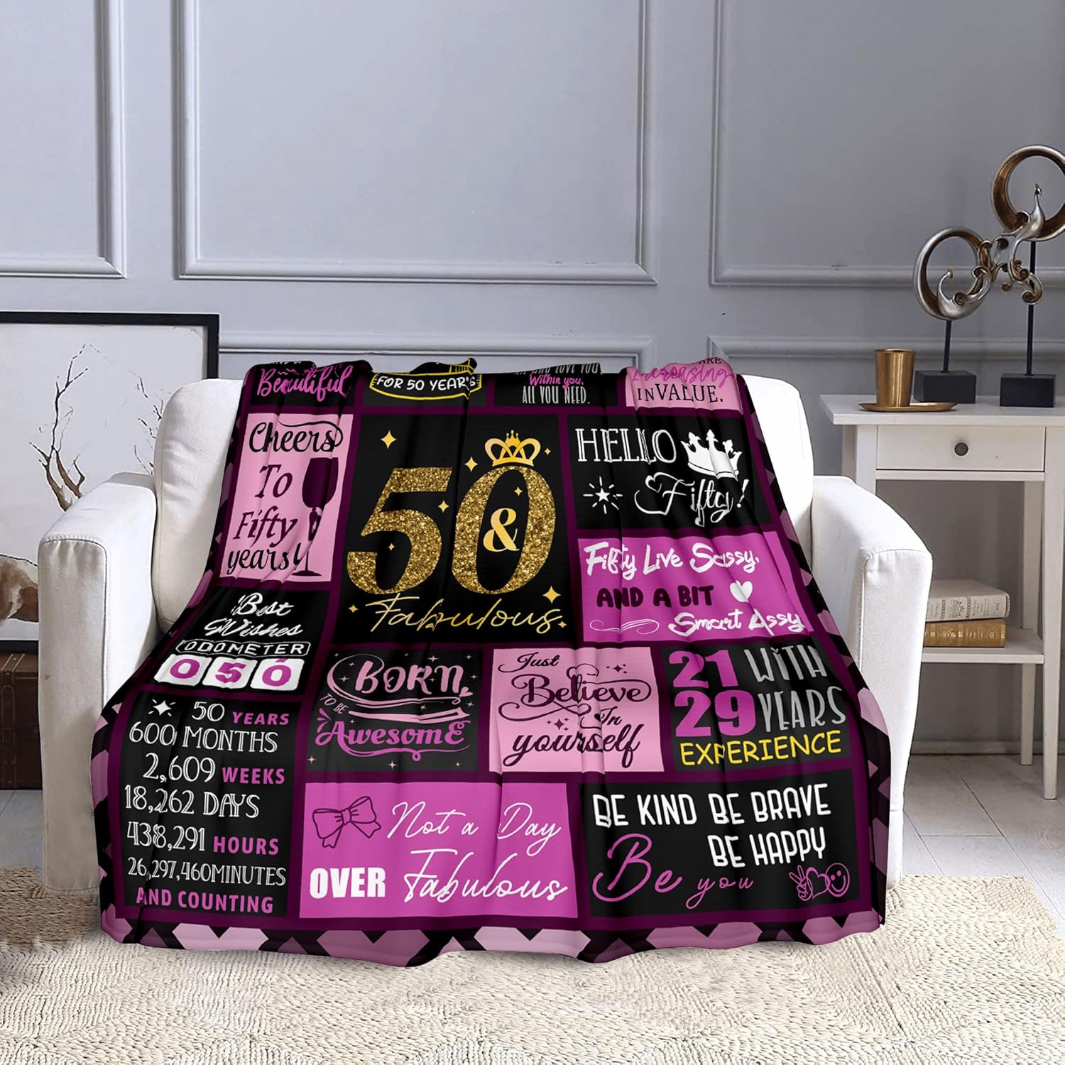 Regalos de cumpleaños 50 para mujeres, regalos para mujer de cumpleaños número 50, regalos de feliz cumpleaños 50 para mujeres, regalo de cumpleaños
