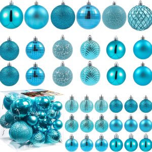LANGXUN 36 bolas de decoración de árbol de Navidad color azul ácido 2023, 6 bolas de Navidad de 3.2 pulgadas, 12 piezas de 2.4 pulgadas, 18 piezas LANGXUN 36 bolas de decoración de árbol de Navidad color azul ácido 2023, 6 bolas de Navidad de 3.2 pulgadas, 12 piezas de 2.4 pulgadas, 18 piezas