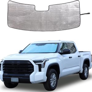 Parasol para parabrisas compatible con Toyota TundraSequoia 2022+, parasol plegable para ventana delantera, viseras de protección solar automática Parasol para parabrisas compatible con Toyota TundraSequoia 2022+, parasol plegable para ventana delantera, viseras de protección solar automática