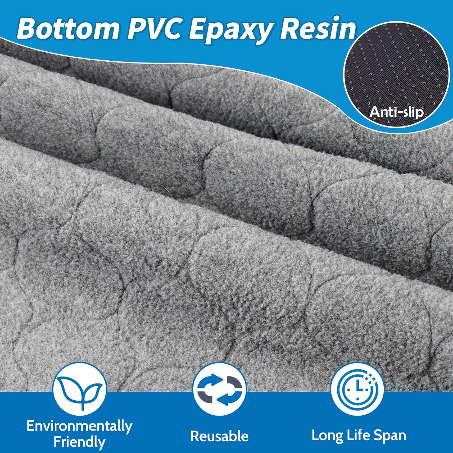 ARGOPET Paquete de 2 almohadillas reutilizables para cachorros, 24 x 18 pulgadas, de rápida absorción, a prueba de fugas, lavables, protectores de