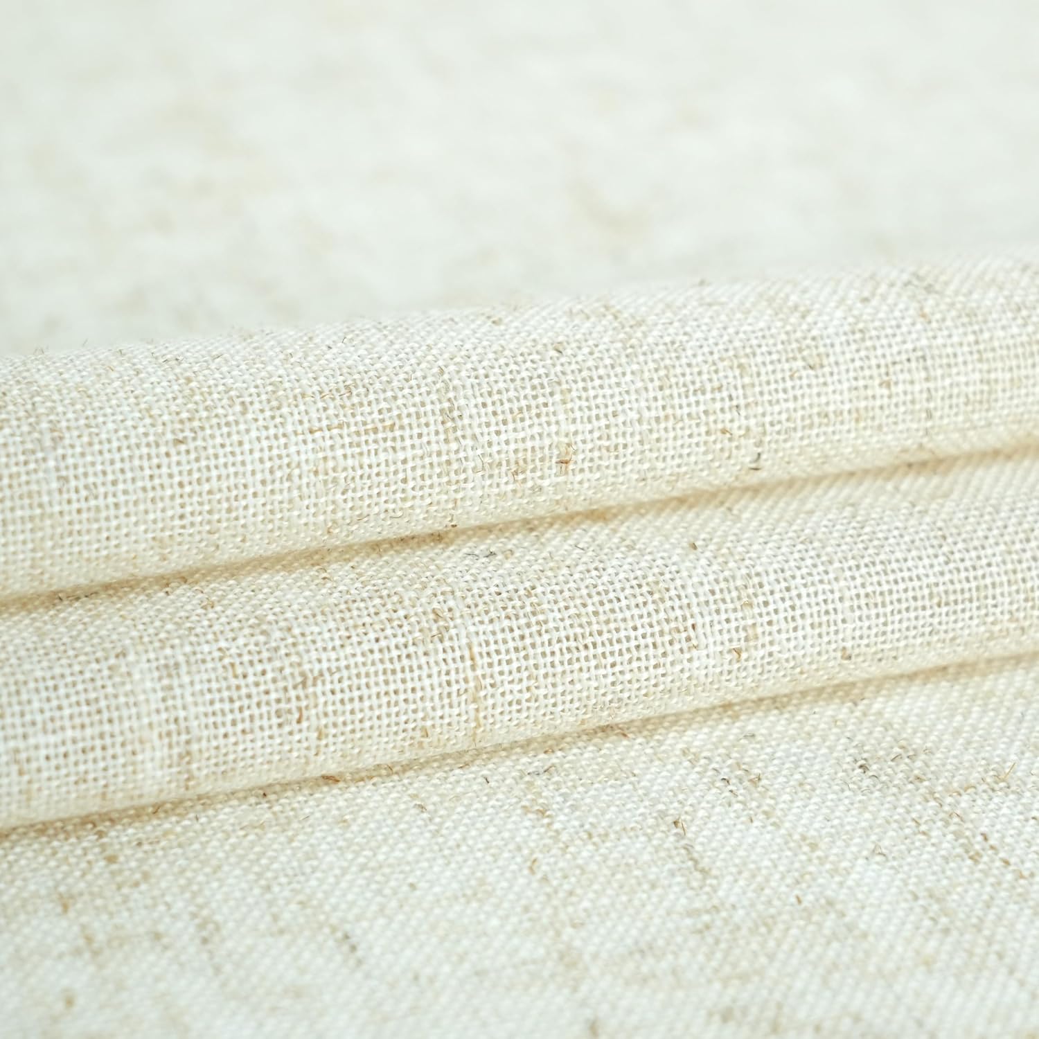 DriftAway Cortinas plisadas de lino semitransparente con textura de casa de campo sólidas y rústicas, 2 paneles de 50 pulgadas de ancho por 120