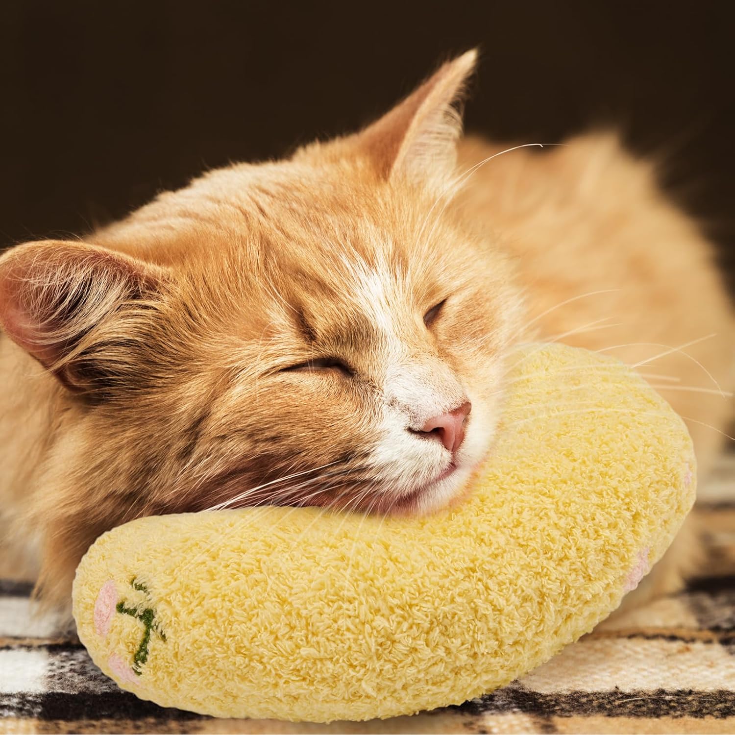 3 almohadas calmantes para perros y gatos pequeños, almohadas suaves y esponjosas para cama de perro, almohada en forma de U para aliviar la