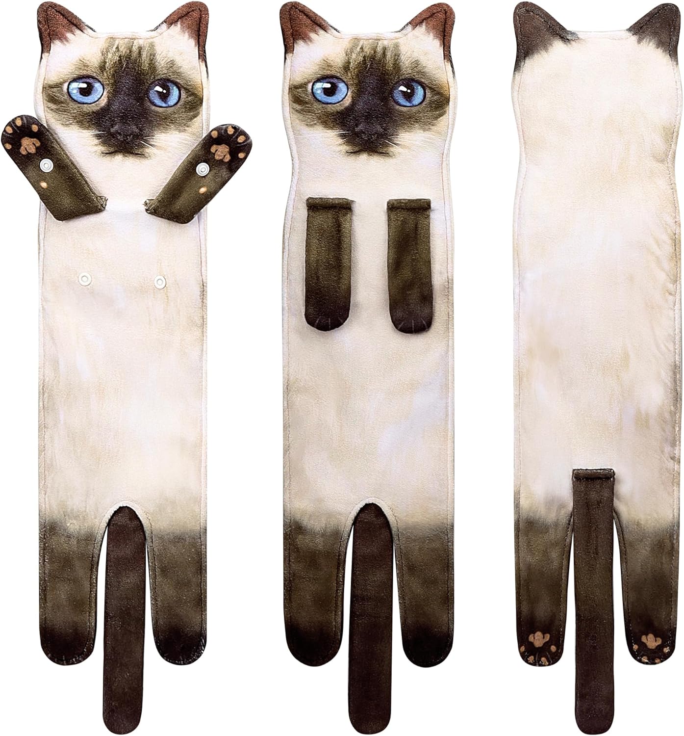 MewMix Toallas de mano de gato para cocina y baño  Lindos accesorios de decoración de gatos  Toalla de mano suave absorbente para colgar  Divertido