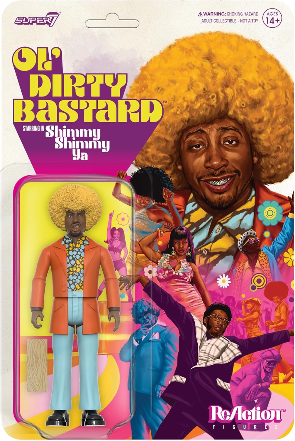 Super7 ODB Shimmy Ya – Figura de acción ODB de 3.75 pulgadas con accesorios coleccionables de hip hop y juguetes retro