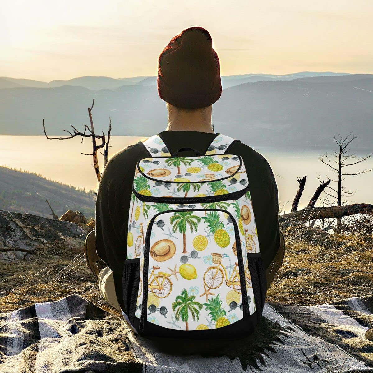 Mochila enfriadora a prueba de fugas, bolsa térmica térmica de almuerzo, 30 latas, refrigeradores de campamento para picnic, playa, viajes por