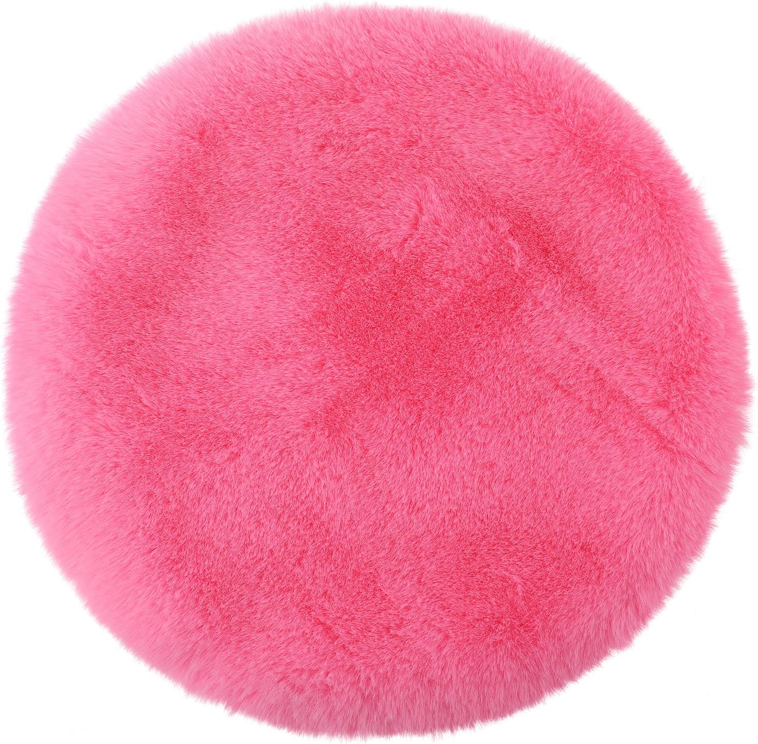 WLLHYF Alfombra redonda de piel sintética de 12 pulgadas, suave, mullida, lavable, funda de asiento para dormitorio, sala de estar, decoración de