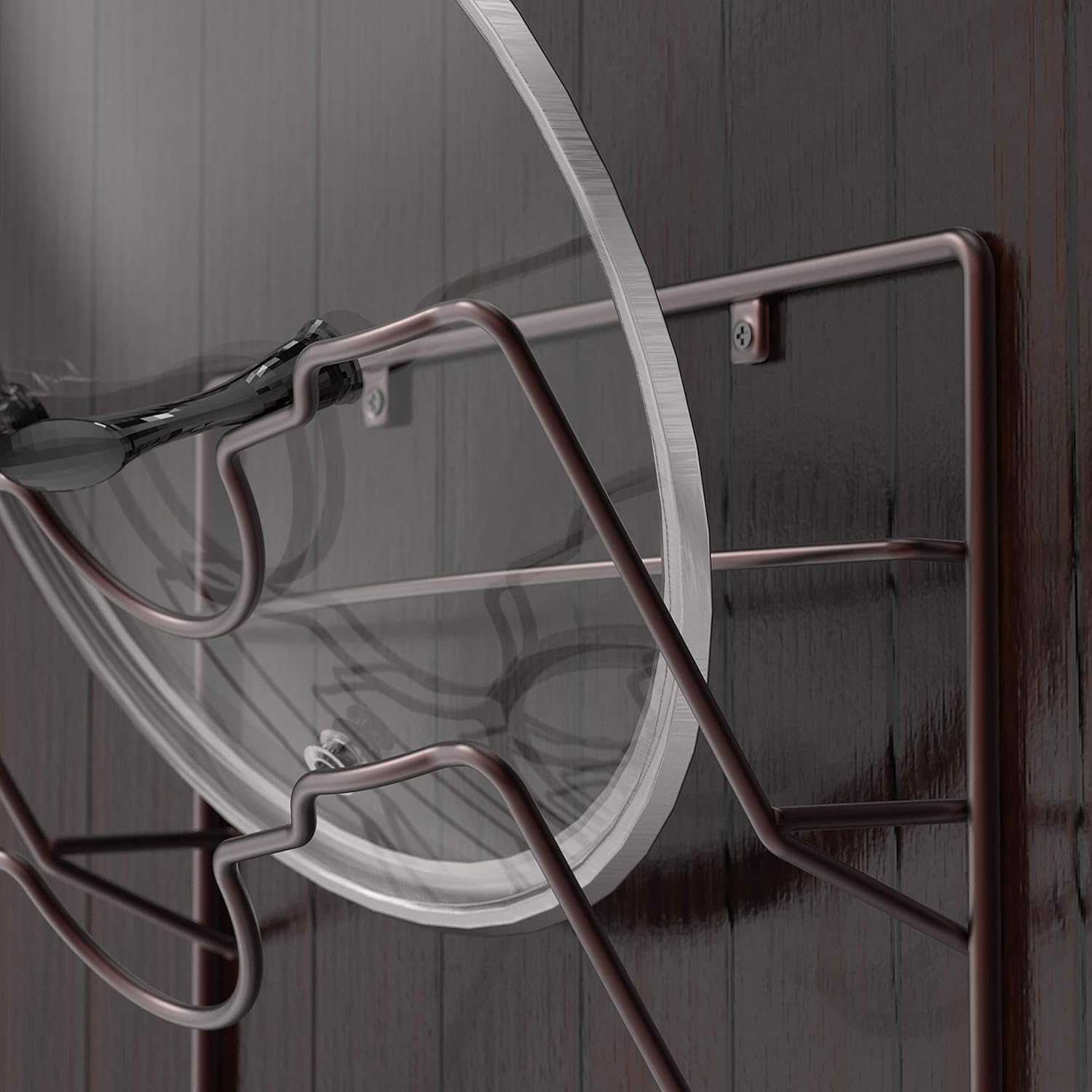 Simple Houseware – Estante organizador de tapa de olla para puerta de gabinetepared, paquete de 2 unidades, bronce