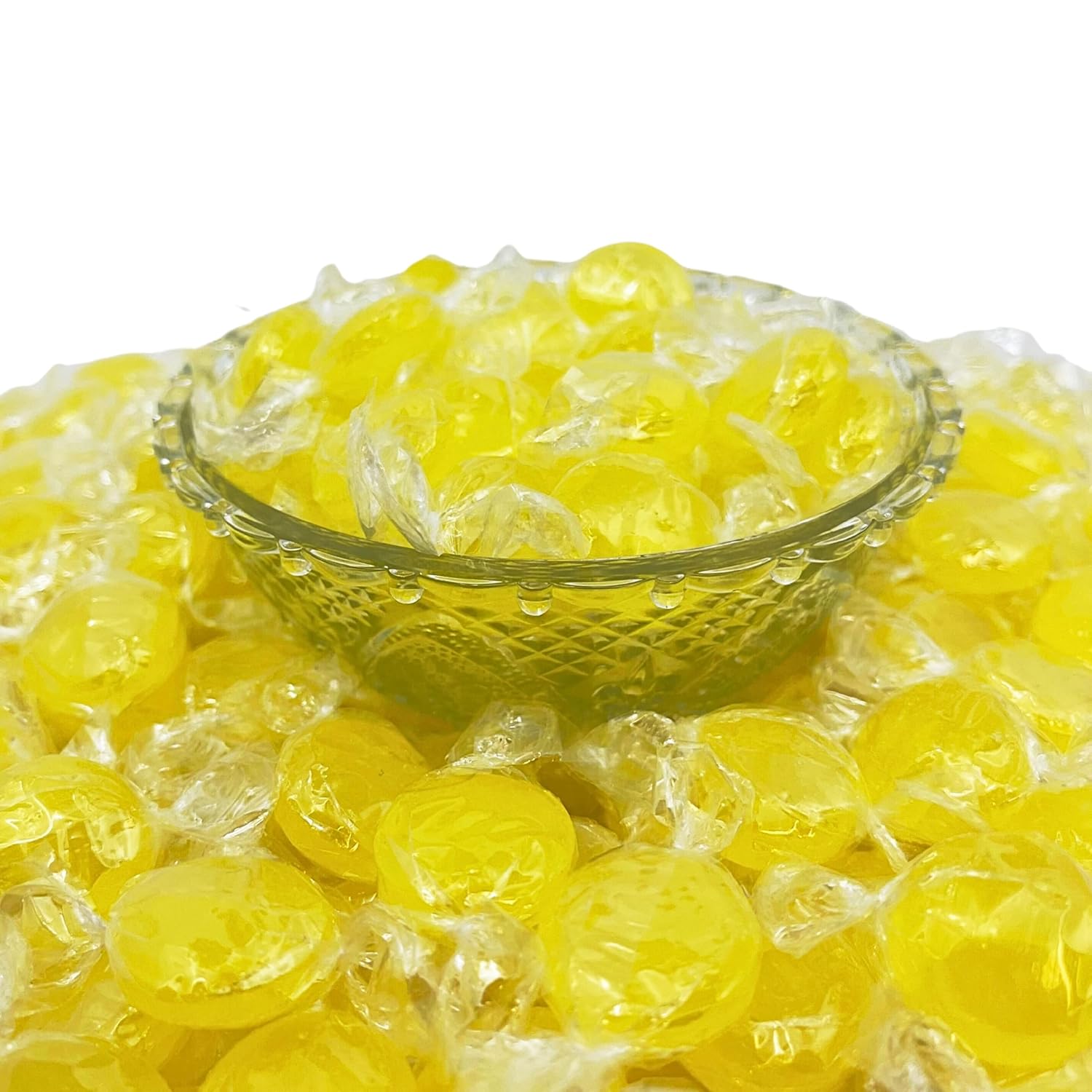 Caramelos duros de gota de limón sin azúcar, bolsa a granel de 3 libras envueltos individualmente, sin gluten, aptos para dieta keto y diabéticos,