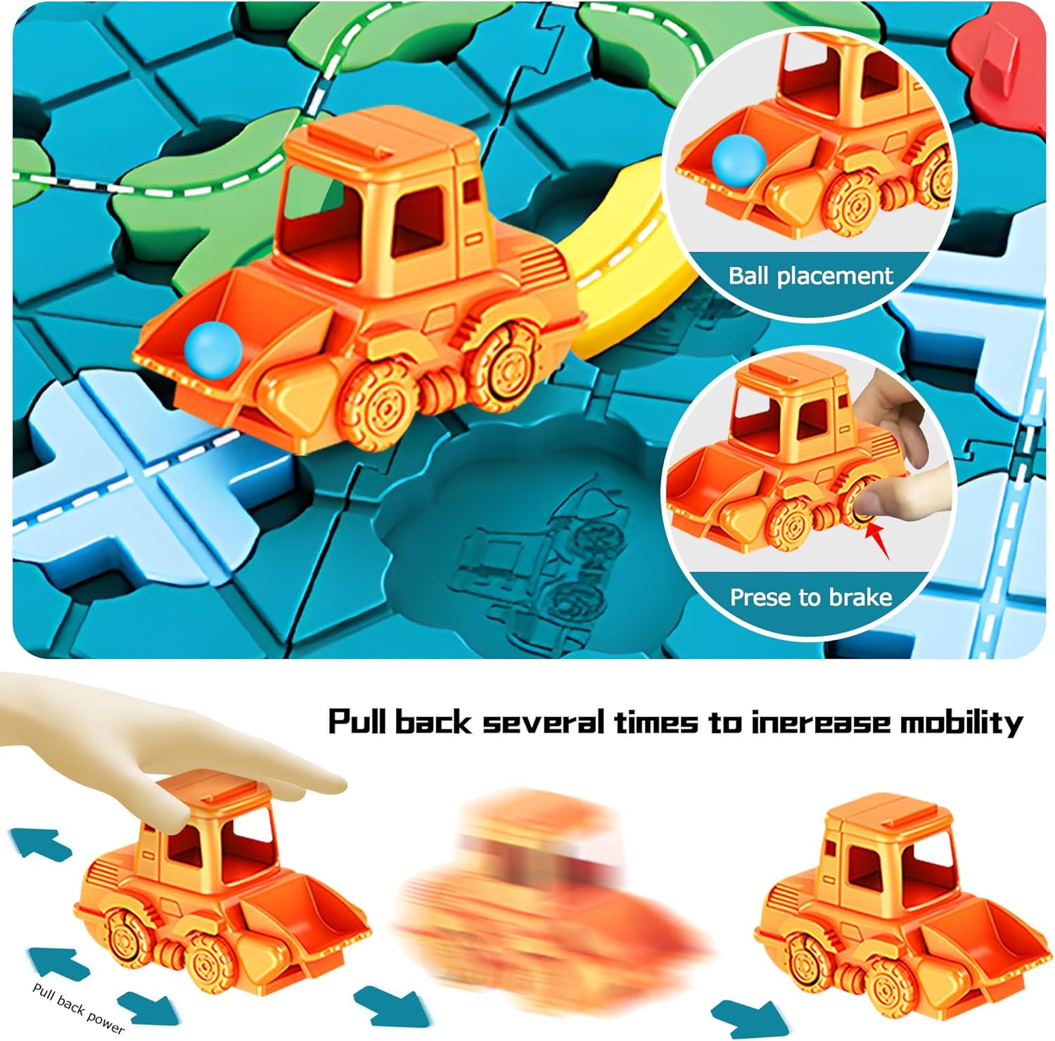 ROHSCE Juguetes STEM Juegos de mesa inteligente lógico constructor de caminos Brain Teasers Juego de rompecabezas, Montessori preescolar juguete de