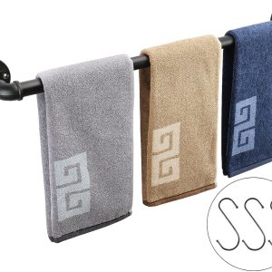 NearMoon Toallero industrial de tubería, accesorio de toallero de baño resistente, montaje en la pared, soporte para toallas de baño de hierro NearMoon Toallero industrial de tubería, accesorio de toallero de baño resistente, montaje en la pared, soporte para toallas de baño de hierro