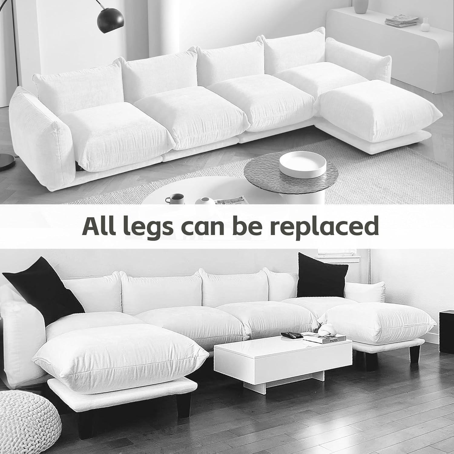 Sofá modular modular, sofá Lovesofa, sofá convertible minimalista de 77.16 pulgadas, moderno Chenilleyarn de 2 plazas para sala de estar, juegos de