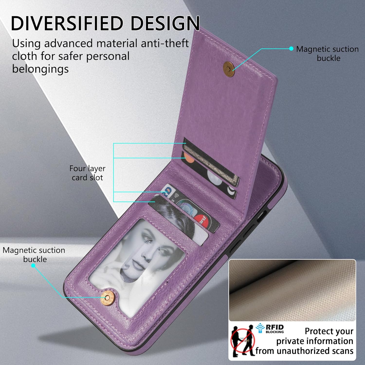 Asuwish Funda de teléfono para iPhone 11 Pro 5.8 Funda tipo cartera con protector de pantalla de vidrio templado RFID delgado soporte para tarjeta