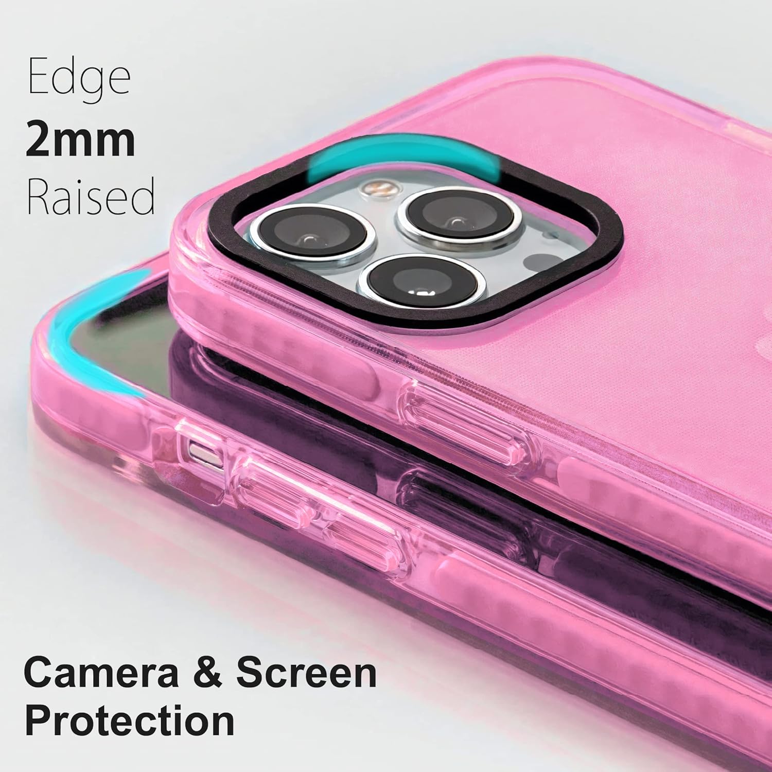 Funda transparente neón para iPhone 11 Pro Max, bonito diseño retro vibrante para mujeres, accesorios de los años 80, funda protectora de silicona