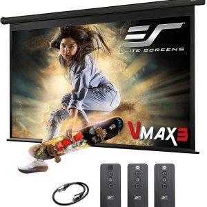 Elite Screens VMAX 3, 150 PULGADAS 169, Pantalla de proyector retráctil motorizada desplegable para juegos de película, entretenimiento VMAX150UWH3 Elite Screens VMAX 3, 150 PULGADAS 169, Pantalla de proyector retráctil motorizada desplegable para juegos de película, entretenimiento VMAX150UWH3