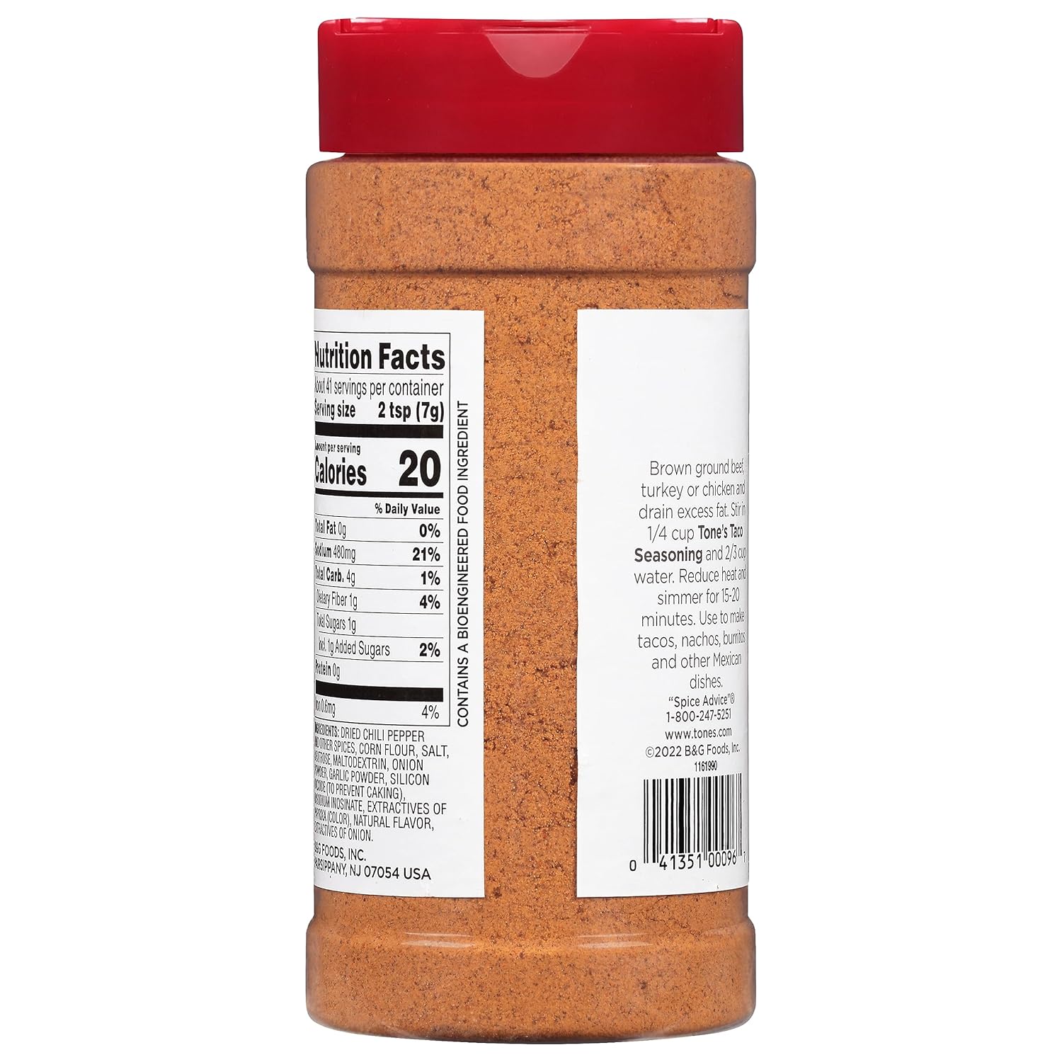 Tone’s Mezcla de condimentos para tacos, coctelera de 10 onzas