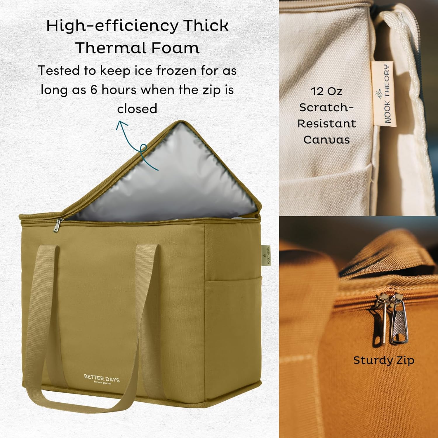 Bolsa de comestibles reutilizable aislada  a prueba de fugas, bolsa térmica grande aislada  Bolsas de compras aisladas para comestibles, bolsa