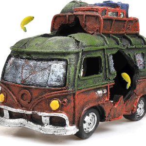VMCN Adorno de acuario de restos de automóvil, restos de automóvil para pecera, decoración de paisaje subacuático, escondites de cuevas, suministros VMCN Adorno de acuario de restos de automóvil, restos de automóvil para pecera, decoración de paisaje subacuático, escondites de cuevas, suministros
