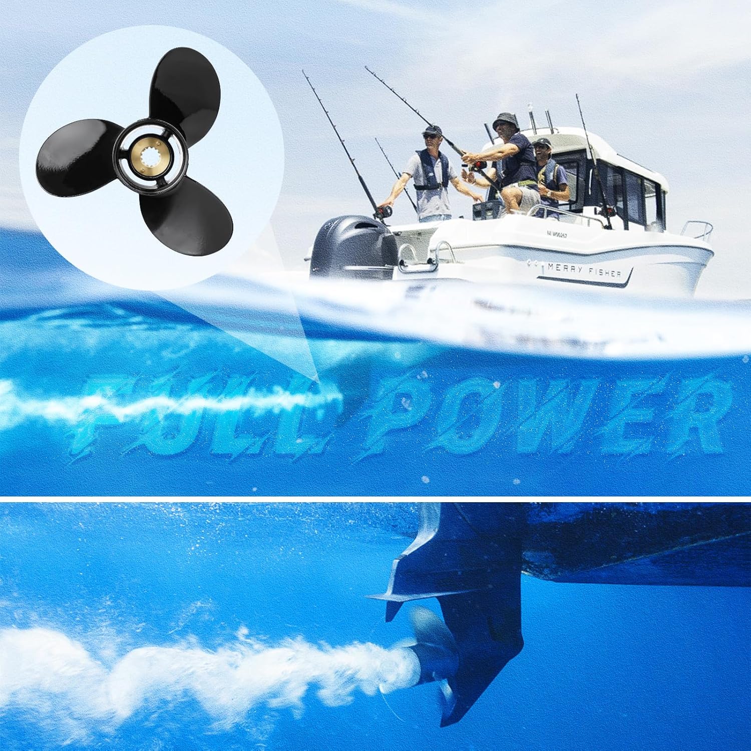 Hélice fuera de borda para barco 14 12×19, 14.25×21, 14×19, 13 14×17, 13 34×15, 14×13, 13.4×15, 10 38 x13, 9×9 apto para motores Mercury 6-300HP, 4