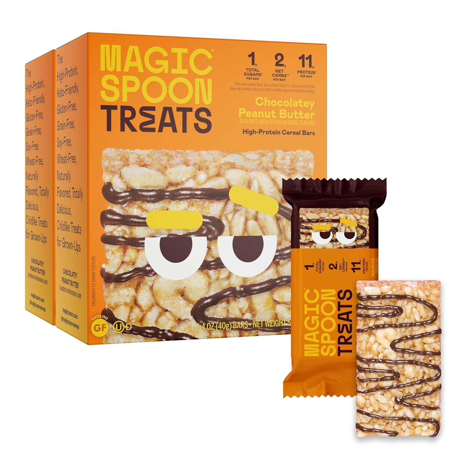 MAGIC SPOON Treats I High Protein I Low Carb I Keto Friendly I 0.04 oz (1 g) de azúcar I Crujiente, Crujiente, Barrita de Proteínas I Barra de