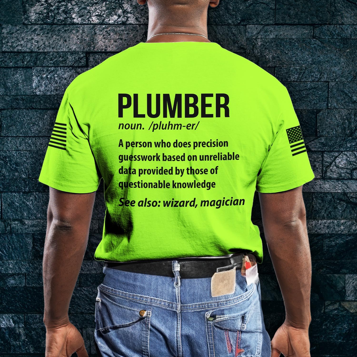 Definición de trabajo Camisassudaderas con capucha de alta visibilidad – Camisetas de seguridad reflectantes con nombre personalizado Hi Vis Funny