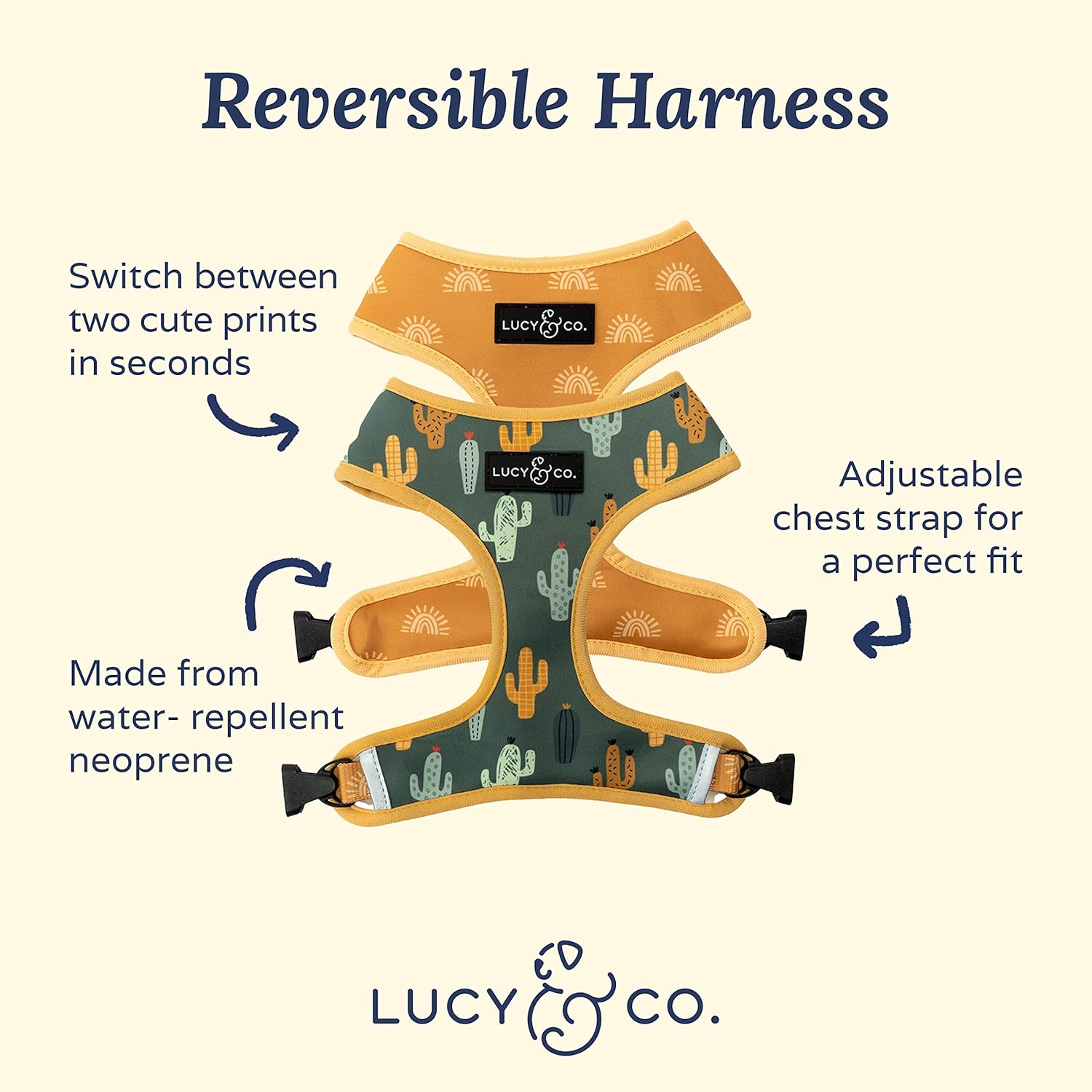 Lindo arnés reversible para perro con cuello halter, el mejor diseño de arneses para mascotas para perros medianos, chaleco acolchado ajustable para