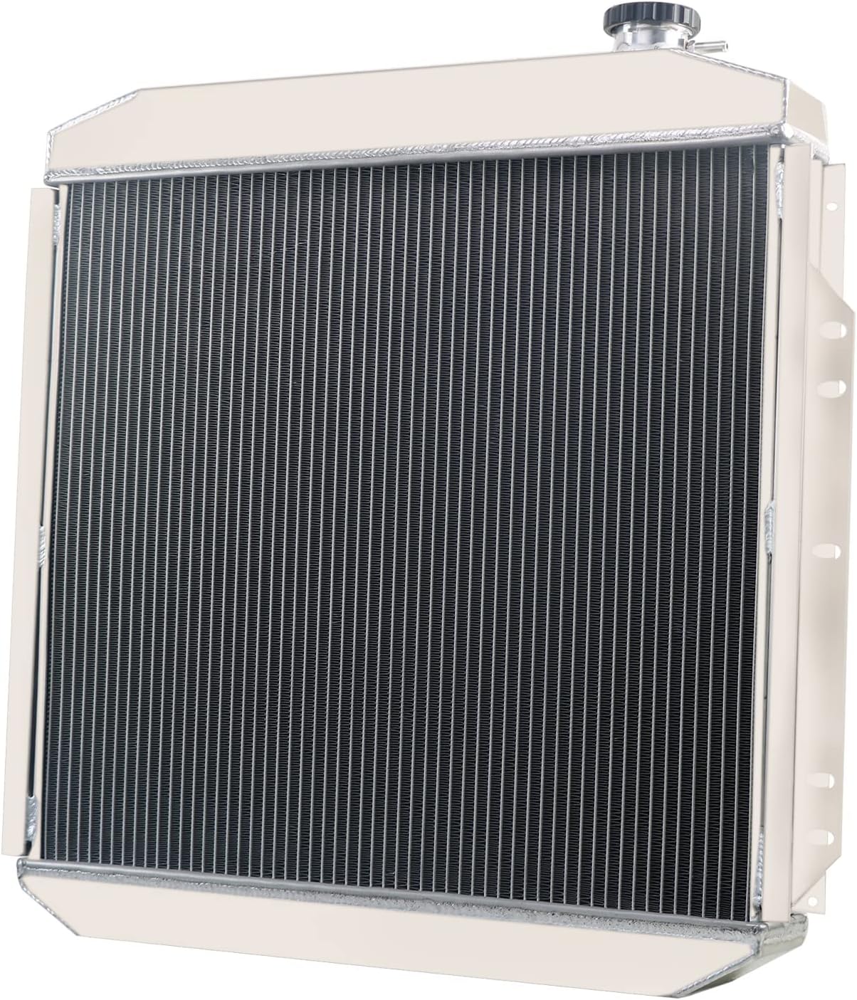 Radiador de núcleo de aluminio compatible con Ford F100 F250 F350 Pickup Truck 1954 1955 L6 V8, radiador de carreras de 4 filas radiador de