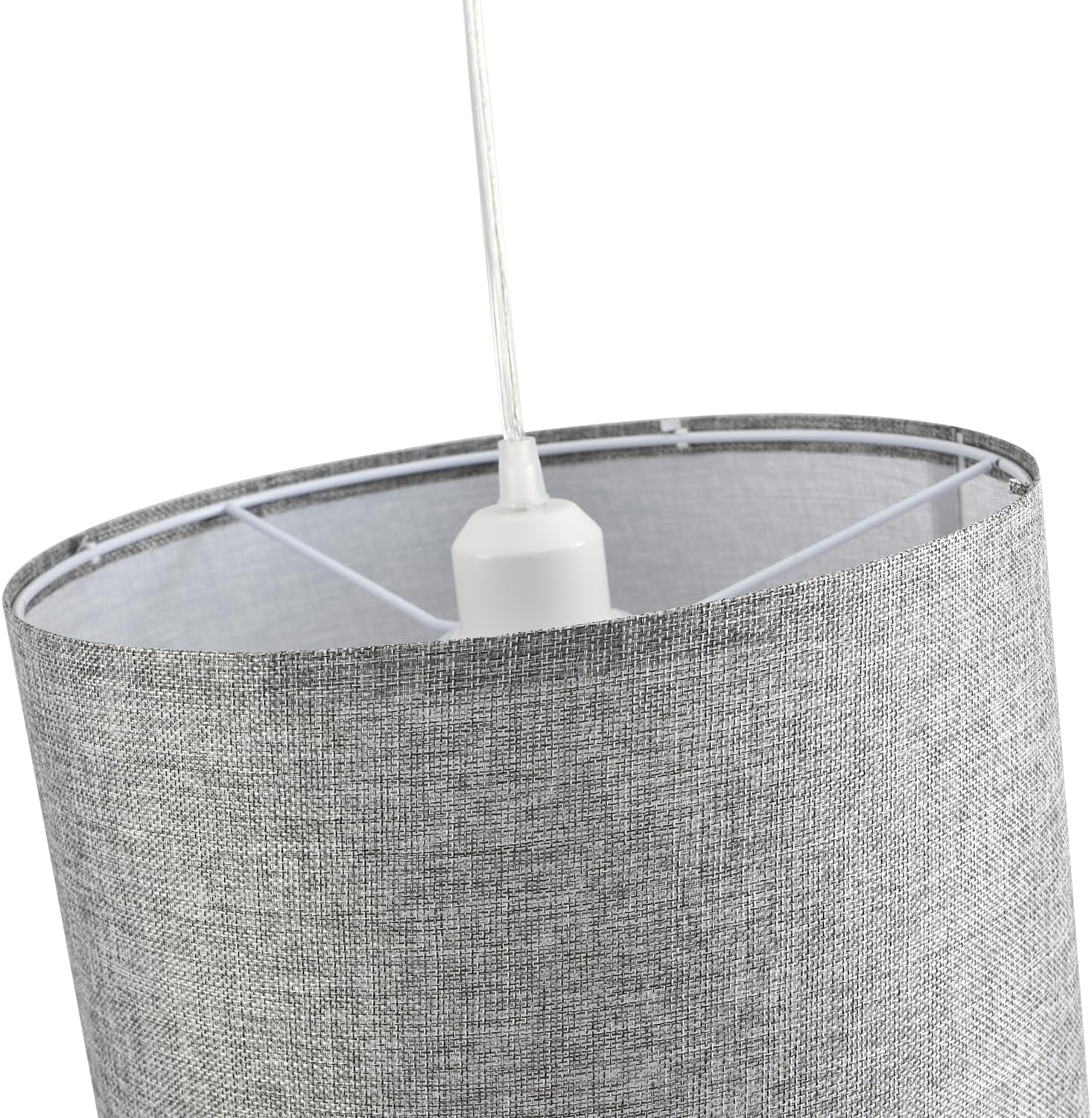 Paquete de 2 lámparas colgantes enchufables, luz colgante con cable transparente de 15 pies, interruptor de encendidoapagado, pantalla de lámpara de