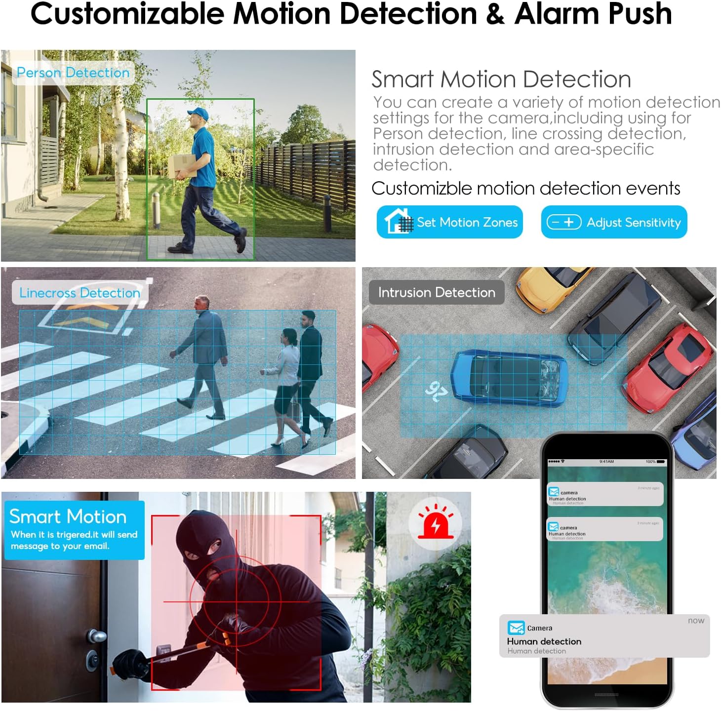Hikvision compatible con 8MP 0.110 in gran angular 3840×2160 IP PoE Dome Turret 4K cámara de seguridad con micrófonoaudio, IP67 al aire libre
