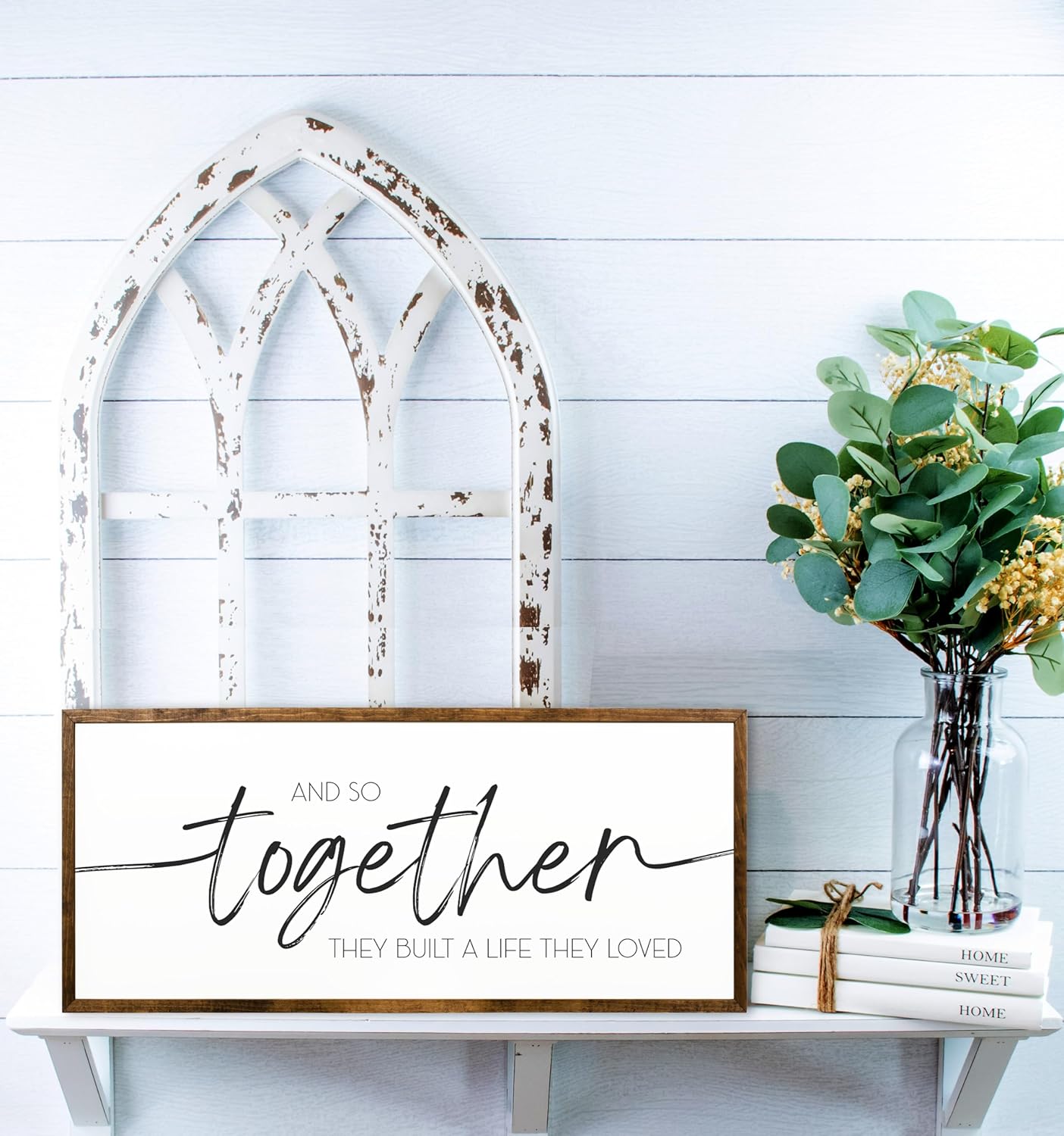 10×20 inches, And So Together They Built a Life They Loved  Above Bed Signs  Signs For Home  Signs For Bedroom  Bedroom Wall Decor  Signs For Above