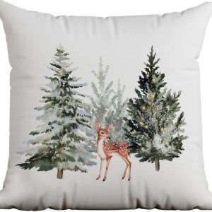 uinwk Fundas de almohada de árbol de Navidad de 18 x 18 pulgadas, funda de almohada de Feliz Navidad, fundas de almohada para árbol de Navidad, uinwk Fundas de almohada de árbol de Navidad de 18 x 18 pulgadas, funda de almohada de Feliz Navidad, fundas de almohada para árbol de Navidad,