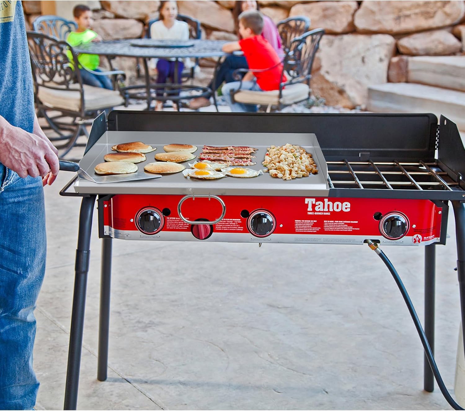 Stanbroil Parrilla plana de acero inoxidable de 16 x 24 pulgadas para estufa Camp Chef, parrilla de 2 quemadores de 16 pulgadas para Camp Chef