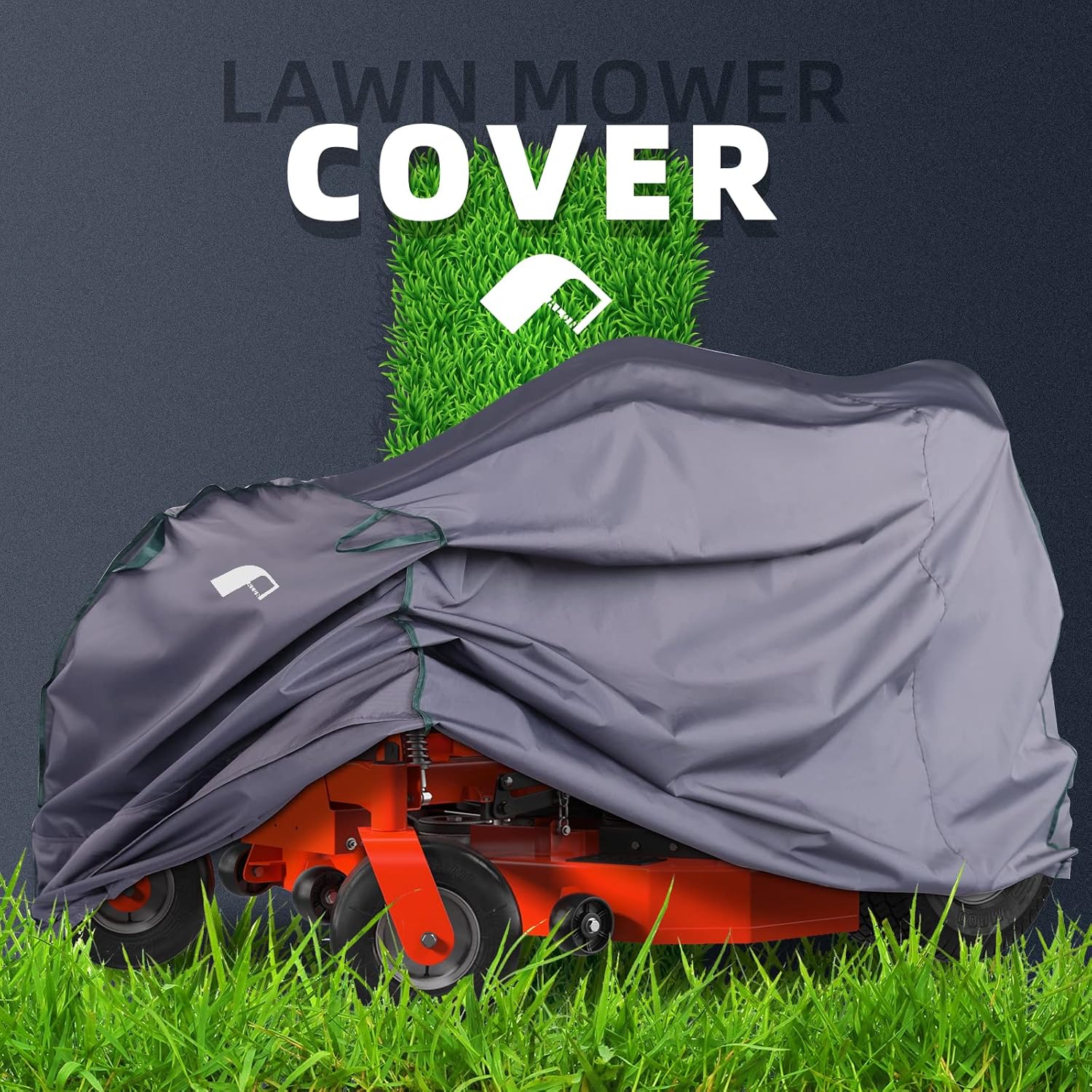 PALON Cubierta impermeable para cortacésped, resistente Ripstop para tractores, cordón de ajuste y hebilla ajustable, cobertizos portátiles con