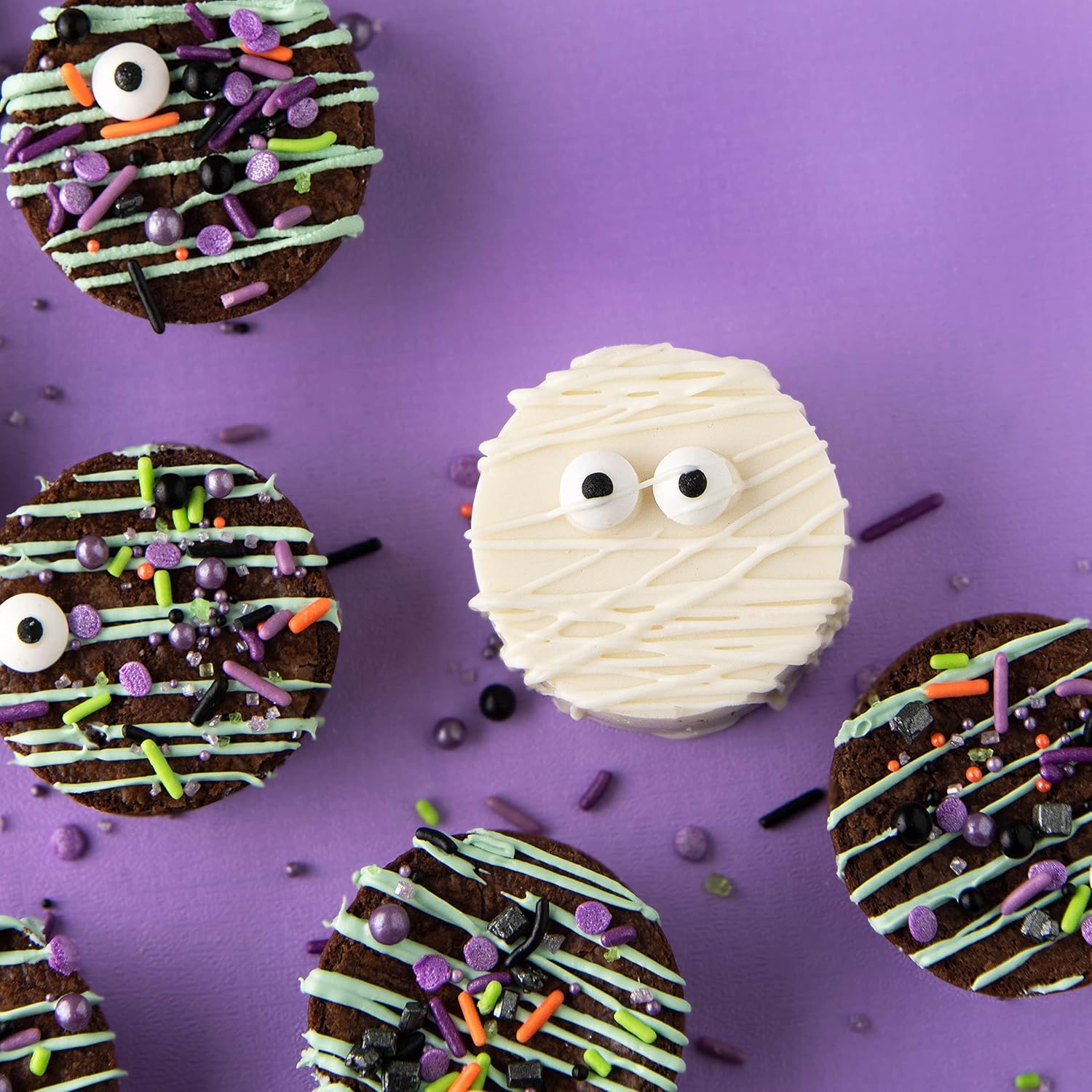 Sweets Indeed Globos oculares de caramelo a granel, 250 unidades, ojos comestibles, gránulos de Halloween, perfectos para decoraciones de pasteles,
